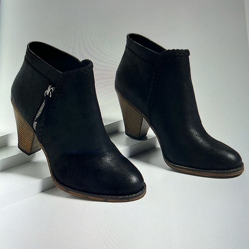 Raine braided trim ankle bootie.